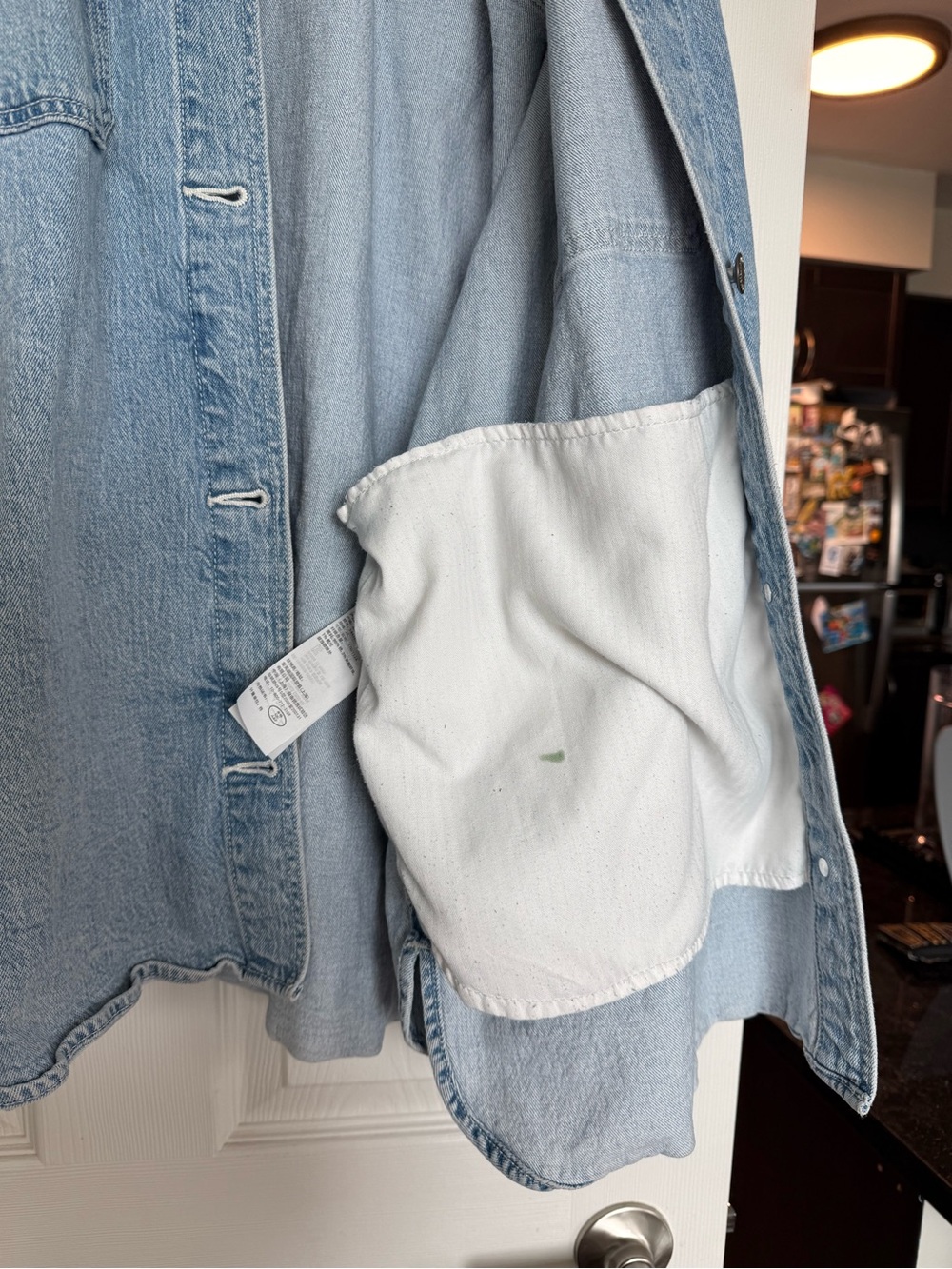 Abercrombie & Fitch Light Blue Oversized Denim Shirt Jacket - Picture 7 of 12